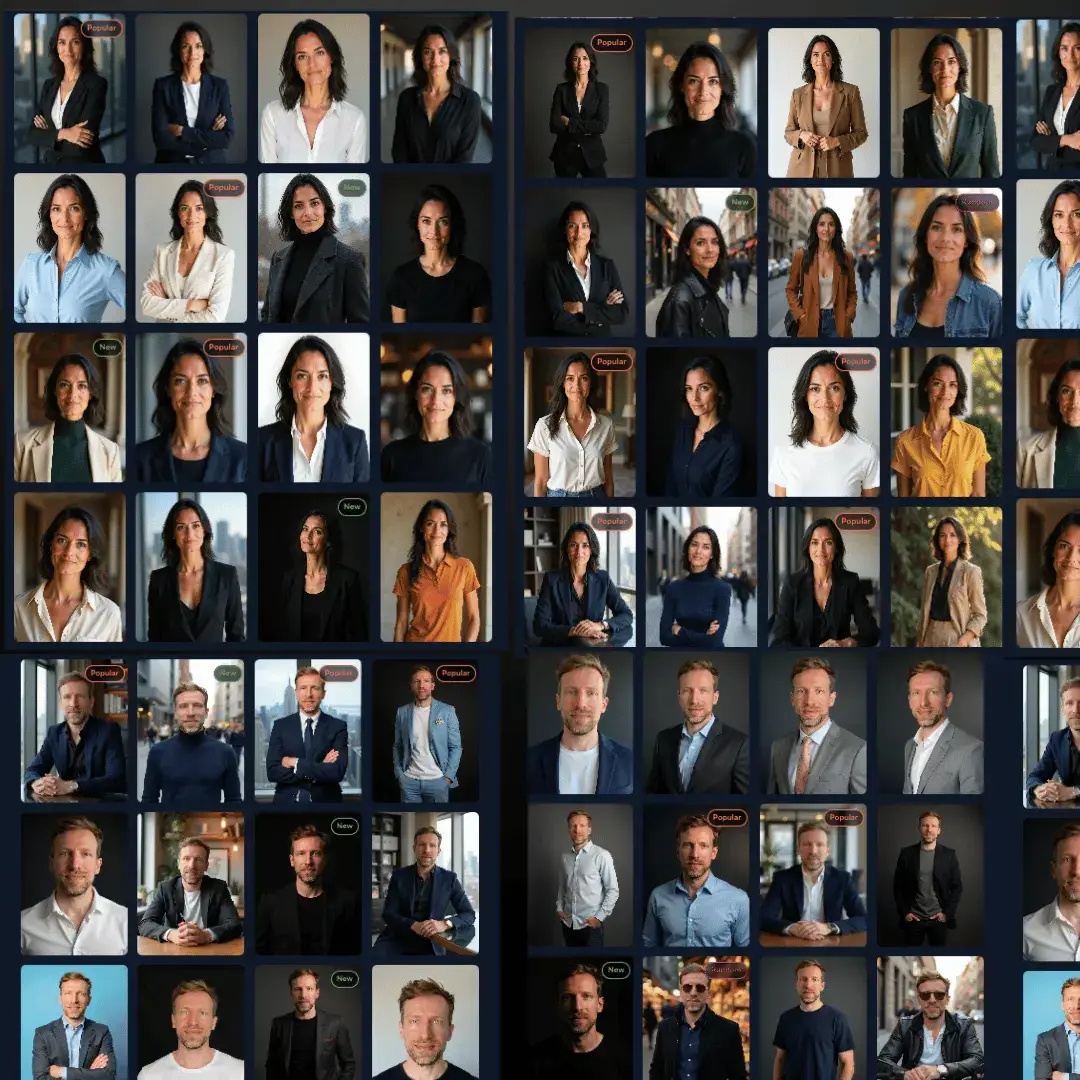 Estilos de fotos profesionales con IA